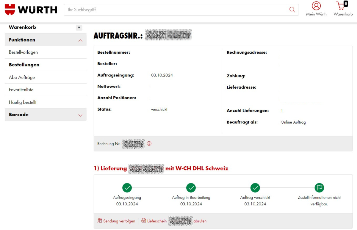 Sendungsverfolgung