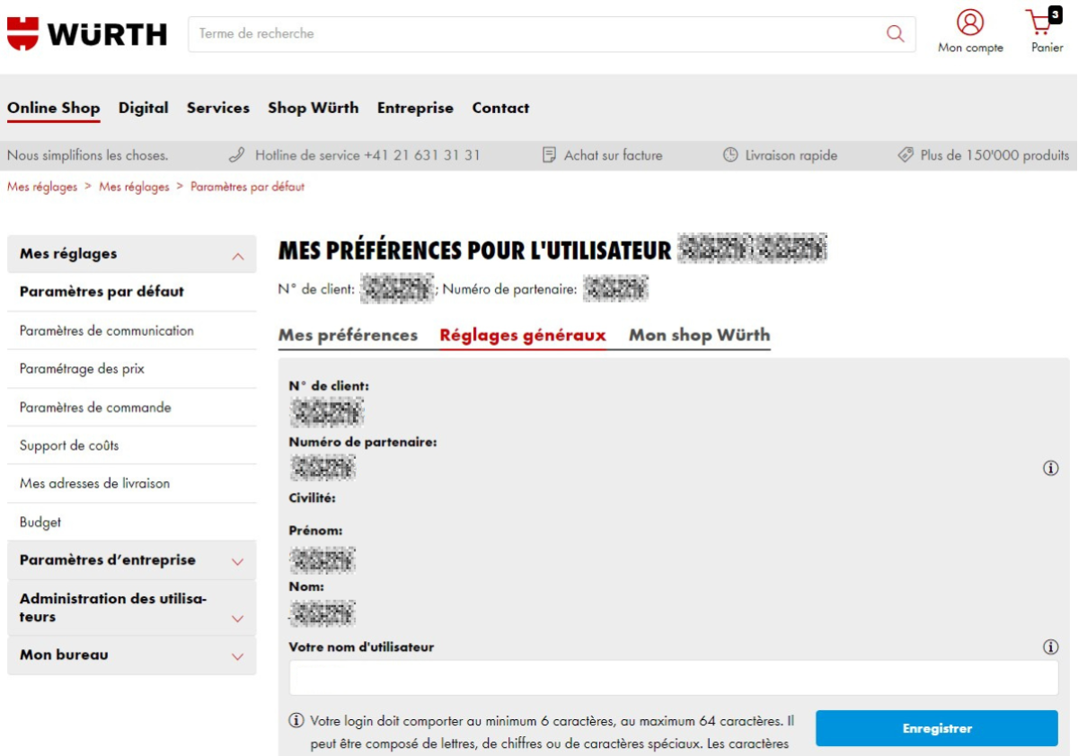 Comment créer un nom d'utilisateur?