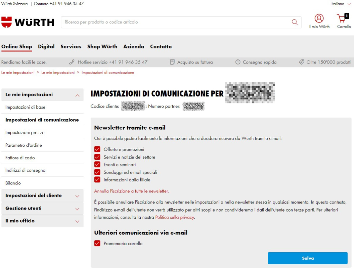 Come posso iscrivermi o cancellarmi dalla newsletter?