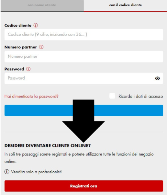 Come faccio a registrarmi nel Online-Shop?