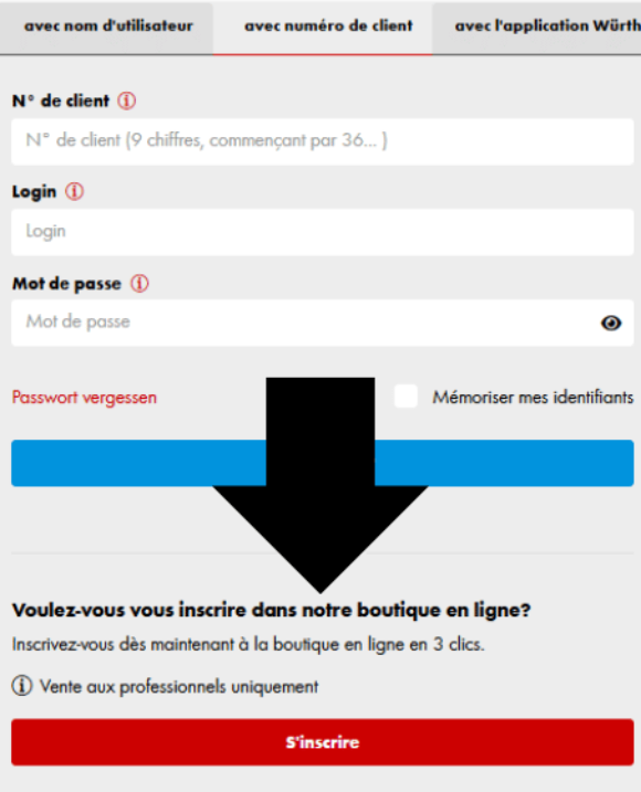 Comment m'enregistrer dans l'online shop?